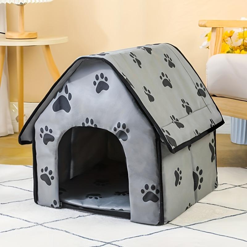 Pet Small Kennel, Dog House, Cat Kennel, Small Paw Graphic Foldable Pet Nest, Puppy Dog Cat House, Pet Kennel