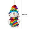 Natural Wood Snowman Figurine Hanging Decorations Safe For Festival Indoor Outdoor Christmas Decoration