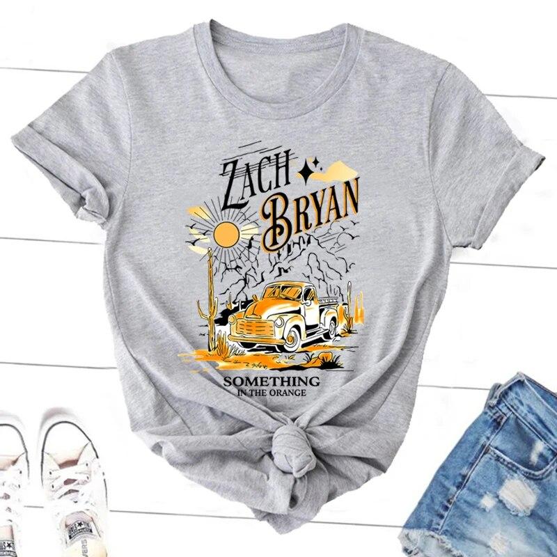 Zach Bryan Something In The Orange Tshirt Vintage Country Music T-Shirt Summer Cotton American Heartbreak Tees Unisex Tops Unisex