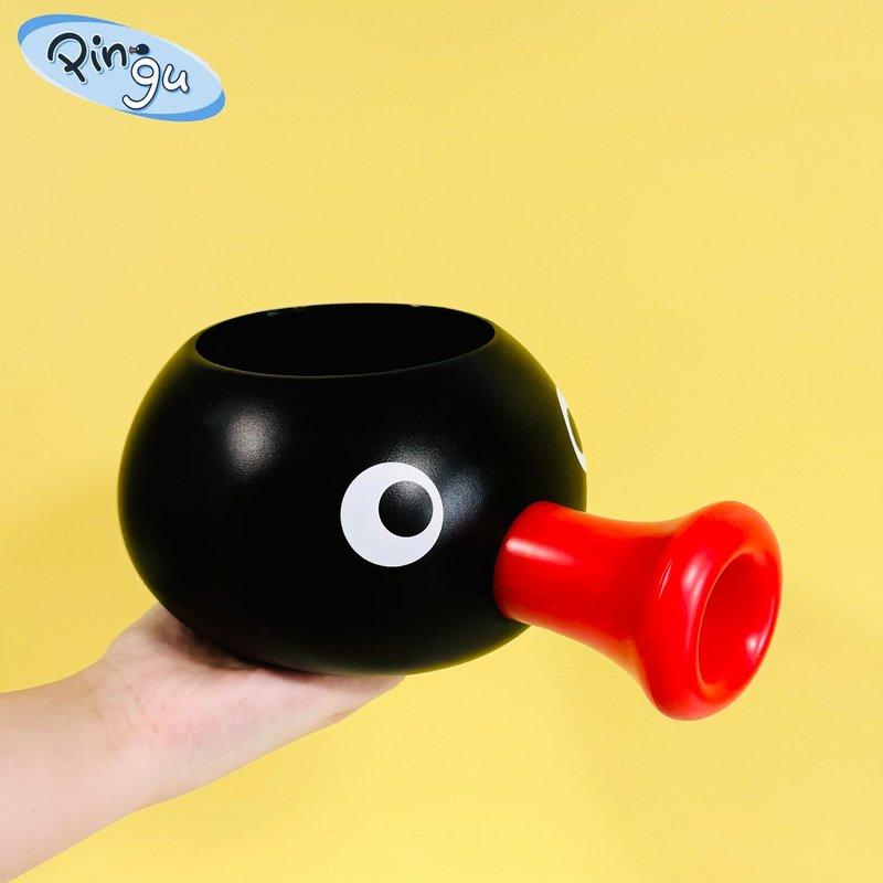 Zestaw kubek ze słomką i wiaderko na popcorn Pingu z pluszowym wisiorkiem Urocze pingwiny Naczynia do picia Kolekcjonerski Dekoracja na wystawę Prezent dla fanów