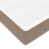 Ottoman Bed with Mattresses Cappuccino 180x200 Cm Faux Leather