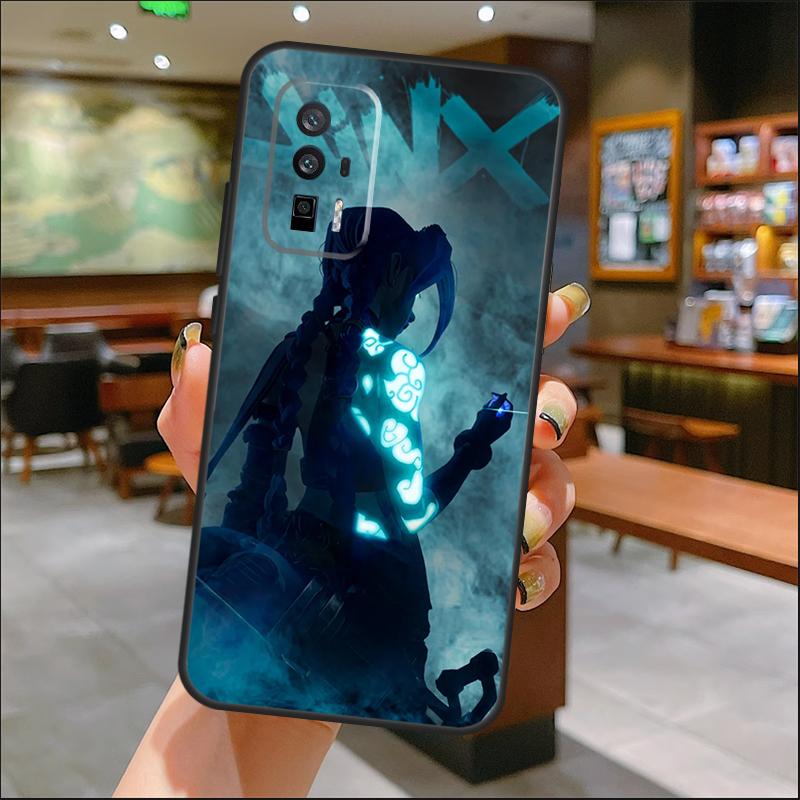 Arcane Jinx Vi Anime Case For Xiaomi 15 Ultra 13 14 11T 12T 13T 14T Pro POCO X7 Pro X3 X5 X6 M6 F5 F6 Pro Cover
