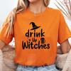 Funny Halloween Womens Tshirts Drink Up Witches Shirt Oneck Short Sleeve Tees Women Tshirts Fashion Casual Tees Clothing