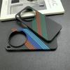 Slim Carbon Fiber Stripes Texture PC Frameless Phone Case For VIVO X300 X200 X100 S Pro Mini Ultra Heat Dissipation Cover