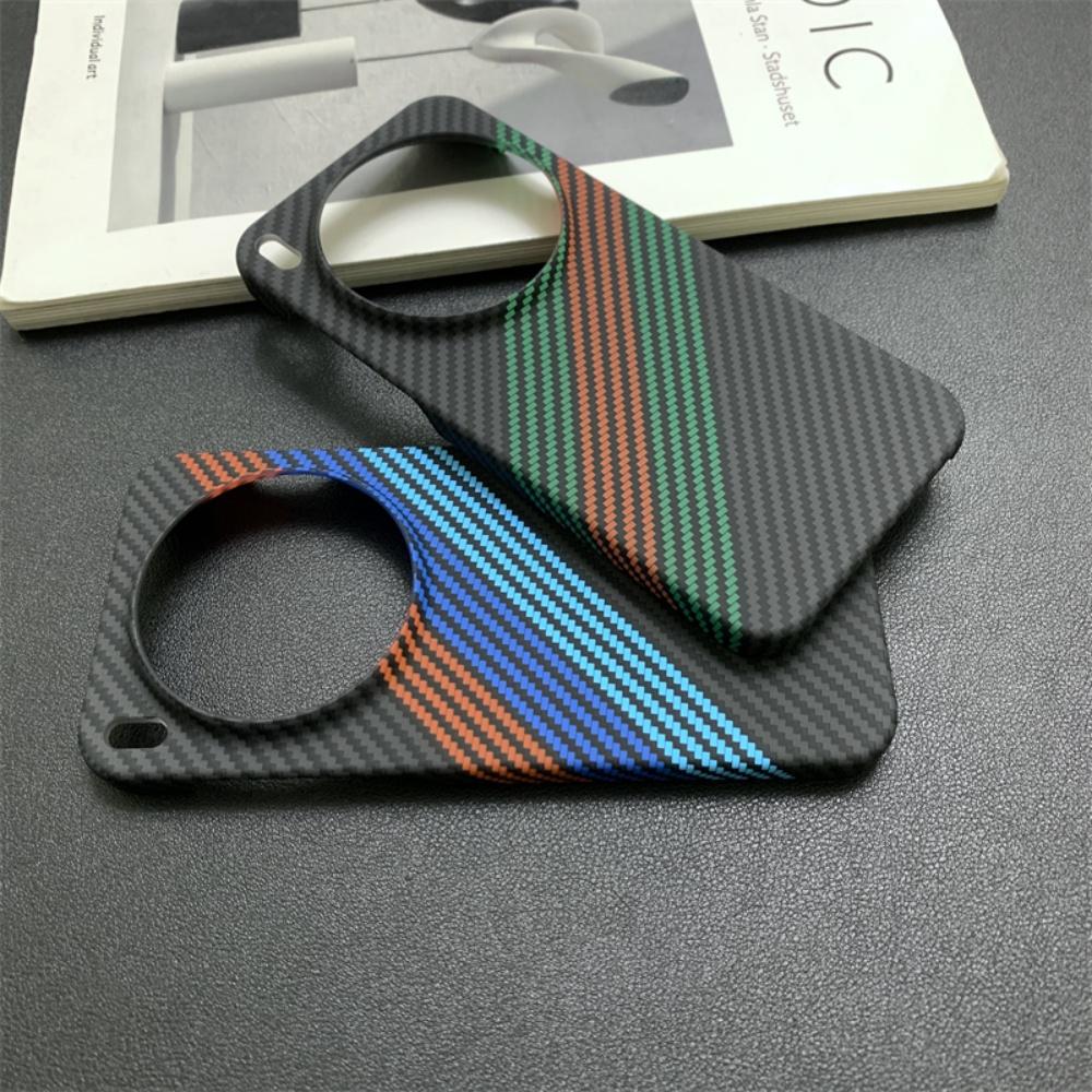 Slim Carbon Fiber Stripes Texture PC Frameless Phone Case For VIVO X300 X200 X100 S Pro Mini Ultra Heat Dissipation Cover