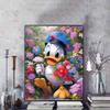 Disney Diamond Painting Donald Duck Spring Flower Sea Theme Art Painting Cartoon Diamond Painting Full Diamond Cross Stitch DIY Gift Home Decoration