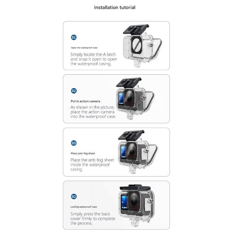 Waterproof Housing For Action 6 Camera Diving Case Defense Scratch Resistant Cover 2Cold Shoe Slot Interfaces