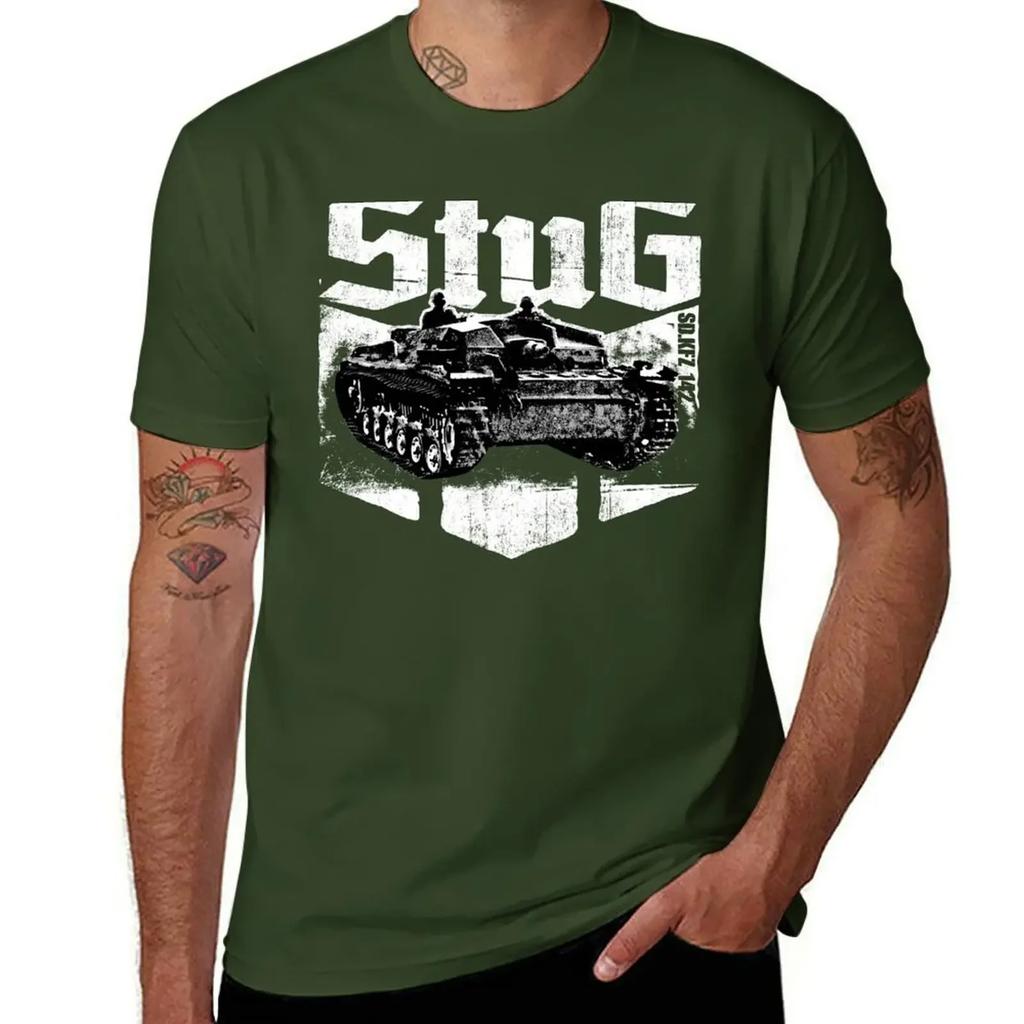 StuG III TShirt cotton graphic tees korean fashion Blouse men clothings 2025 new model