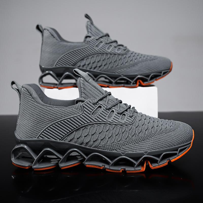 Flying Woven Men's Shoes Spring Air Mesh Blade Red Sports Running Casual Trendy Shoes Versatile Men's Factory