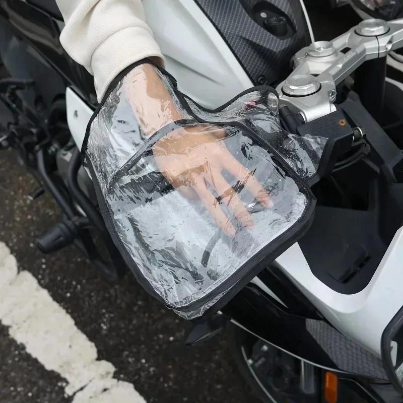 Motorcycle Winter Waterproof Handlebar PVC Handle Cover Sleeve Supplies Muff Arm Heat Resistant Warm Biker Gloves 2PCS
