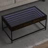  LED Infinity Coffee Table, Smoked Oak, 90x50x41 Cm