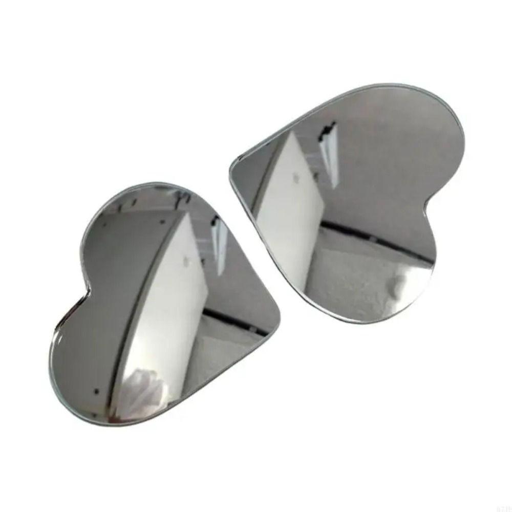 2Pcs Stick-On Blind Spots Mirror Frameless Convex Rearview Side Mirror Rearview Mirror