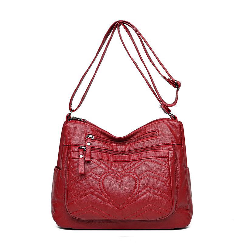 

PU Soft Leather Crossbody Shoulder Bag красный