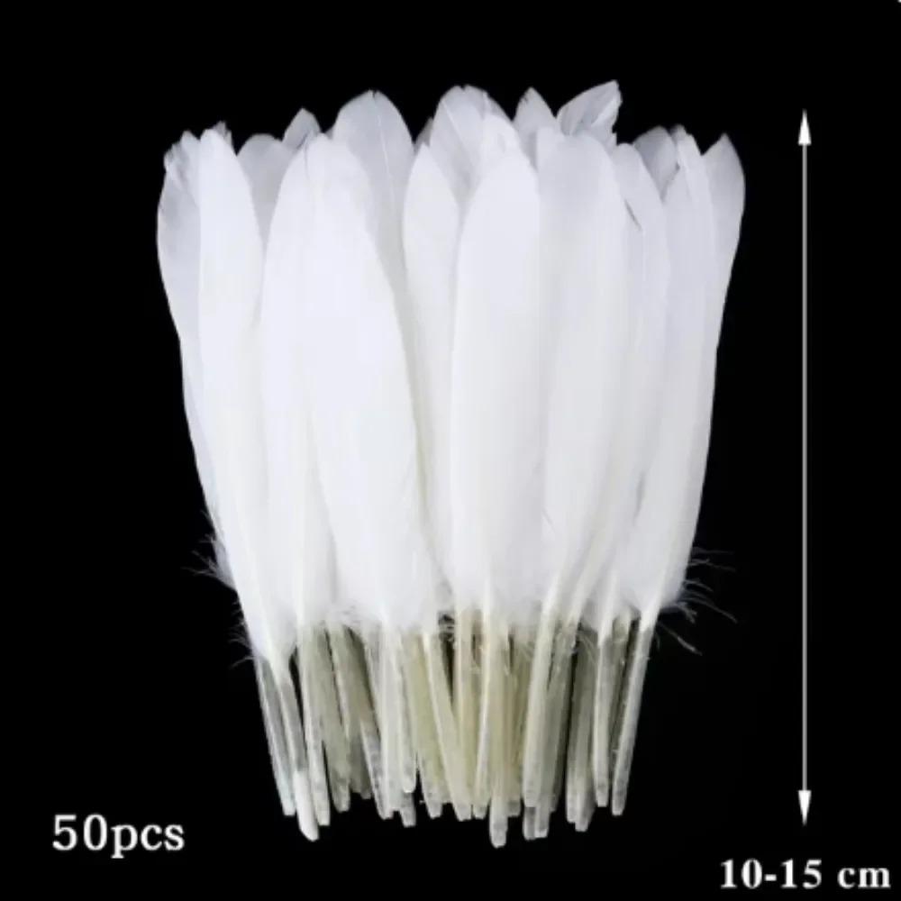 News Natural Goose Feathers 50pcs Plumes White Feather Plume for Craft DIY Party Jewelry Decoration Home Decoration 2025