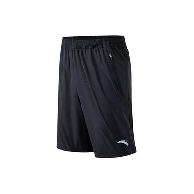 Logo Print Gerade Atmungsaktiv Schnelltrocknend Sportshorts Herren Unterteile Schwarz 952427514-4