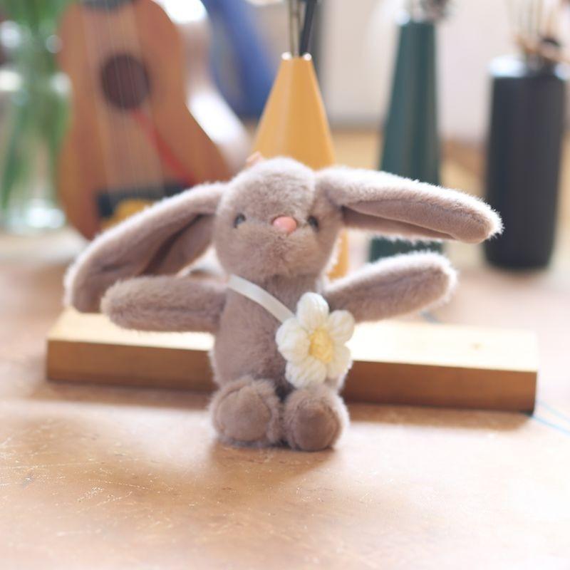 Cute Adorable Plush Bunny Keychain Soft Toy Cartoon Bag Hanging Decor Accessory