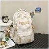 Wind bear schoolbag female junior high school student large capacity backpack college student cool light backpack