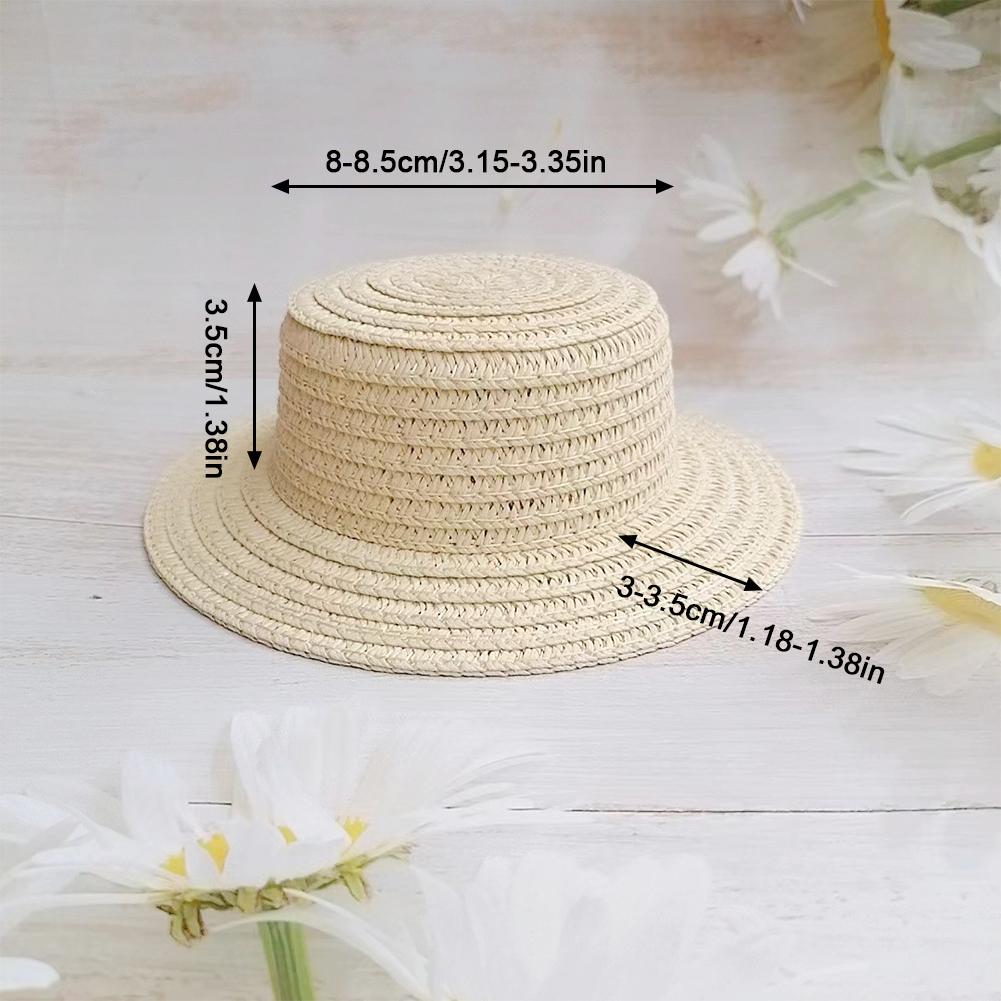 

Милая соломенная шляпа BJD соломенная шляпа шляпа для питомца хлопковая детская шляпа мини-шляпа кукольная шляпа игрушечная шляпа маленькая шляпа Flat Edge Beige 8 #
