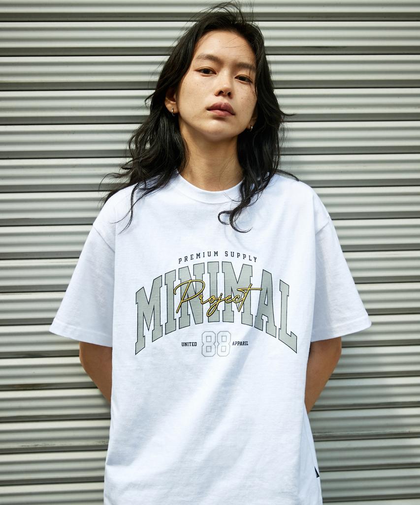 MINIMALPROJECT 88 Arch Logo Oversized Short Sleeve T-Shirt Mst150 [White]