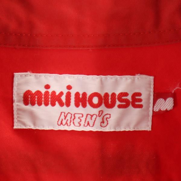 mikihouse Long sleeve shirt M Red Made in Japan logo Men's Used