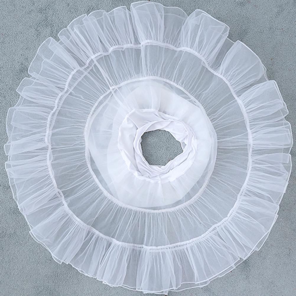 Black Hoopless Petticoat for Women Elastic Waist Underskirt Tutu Skirt Dress for Cosplay Dance Ballet Party Spring