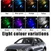 povtii USB Type C LED Ambient Light, Mini 8 Colors RGB LED Light, Adjustable Brightness Interior Atmosphere Lamp for Automotive, Home, Laptop,