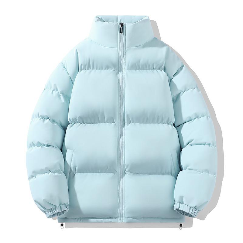 Autumn New Cotton-padded Clothes Couple Solid Color Stand-up Neck Cotton-padded Clothes Men's Fashion Trend Cotton-padded Clothes Thickened Warm Bread