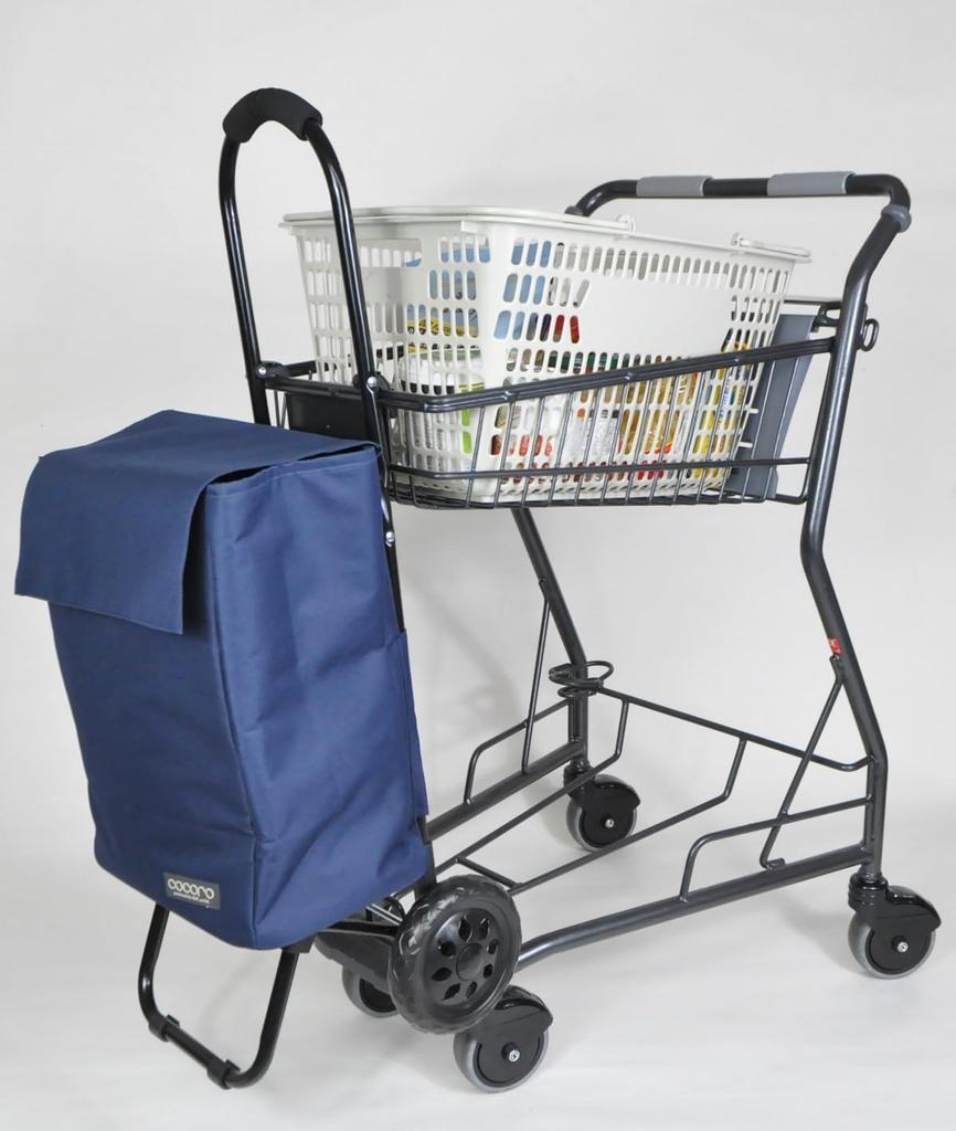 Cocoro Bag-in-Bag 22L Shopping Carry Cart, Navy