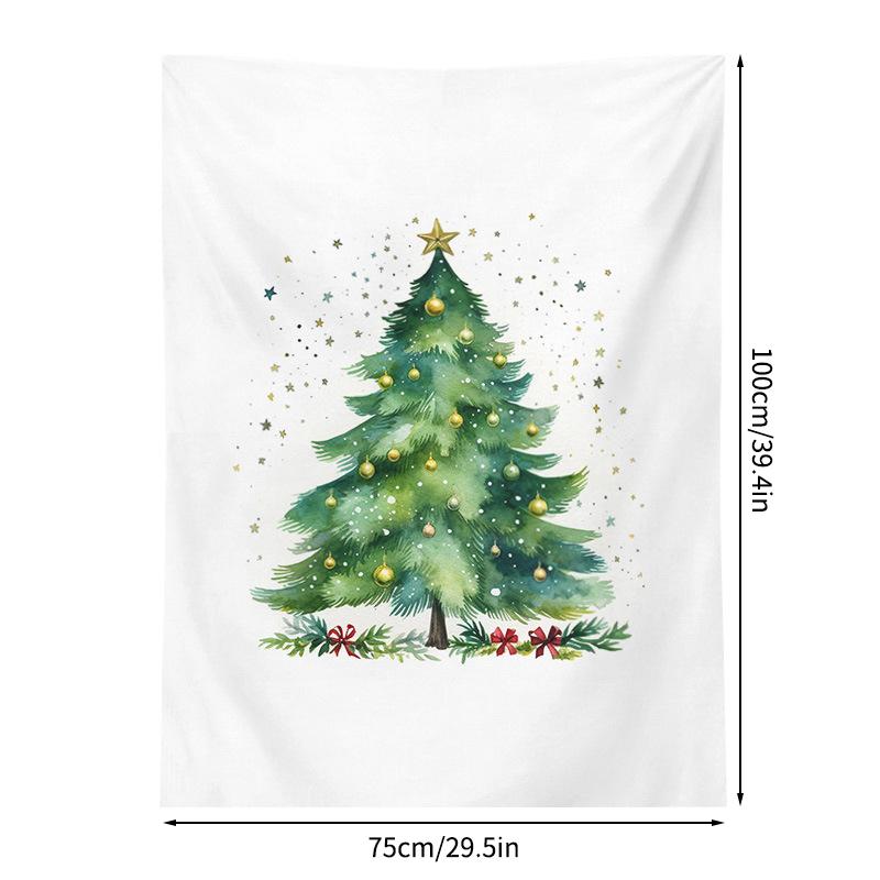 Christmas Decorative Hanging Tapestry Room Backdrop Photo Props Wall Tapestry Xmas 2025 New Year Hanging Cloth