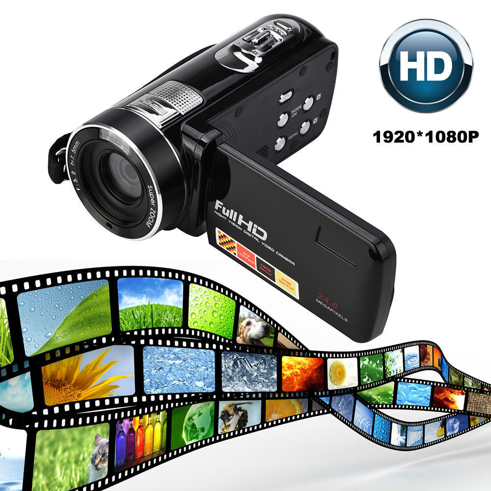 Infrared Night Vision Remote Control Handy Camera HD 1080P 24MP 18X
