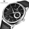 Pagani Design Luxus Herren-Quarz-Uhr für Herren Echtes Leder Original VH65 Chronograph Business Wasserdichtes Armband 1654Reloj
