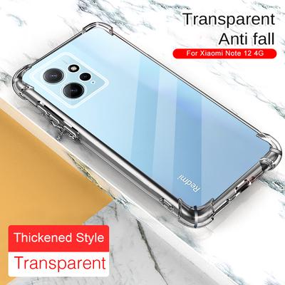 Průhledné pouzdro Airbag Shockpoof pro Xiaomi Redmi Note 12 4G 5G Note 12 Pro Plus Turbo měkký silikonový průhledný kryt telefonu proti pádu Redmi 12C A1 Plus