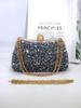 Pearl Sequin Crossbody Bag: Elegant European & American Style, Double Chain, Solid Color, Luxury Shoulder Evening Accessory
