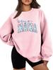 BOY MAMA Floral Spot Women's Thickened Casual Round Neck Long Sleeve Hoodie