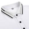 Men's Summer Casual Short Sleeve Ribbed Cuffs Polo Shirt, Lightweight Straight Fit 3-button Plackets Business Collared Shirts