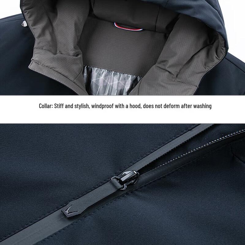 DELHUI Men's Hooded Padded Winter Jacket