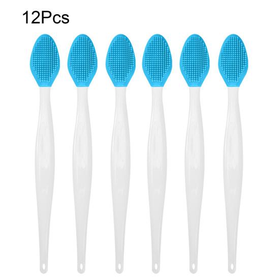 Silicone Lip Scrub Brush Double Sided Lip Exfoliator for Lightening Dark Lips Facial Cleaning Tool for Dry Skin Chapped Lips