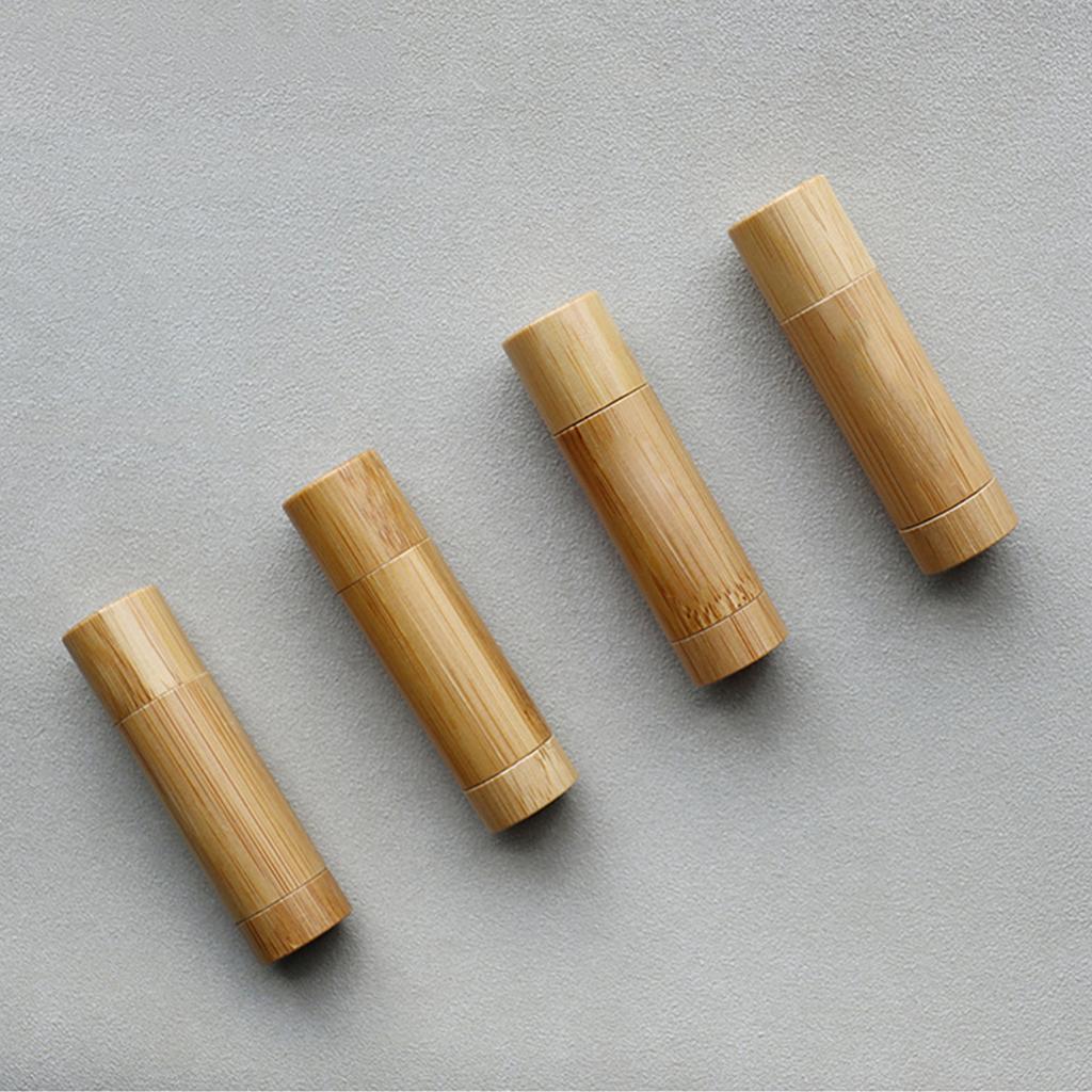 Empty Natural Lip Balm Container Bamboo Lip Balm Tubes Versatile Cosmetic Holders for Personal Care