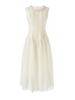 High-Quality Beaded Tencel Crepe Waist-Cinched French Aristocratic Style Tea Party Dress for Women