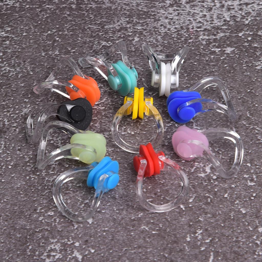 20PCS 10 Colors Silicone Waterproof Swimming Nose Clip Swim Equipment Supplies for Children and Adults