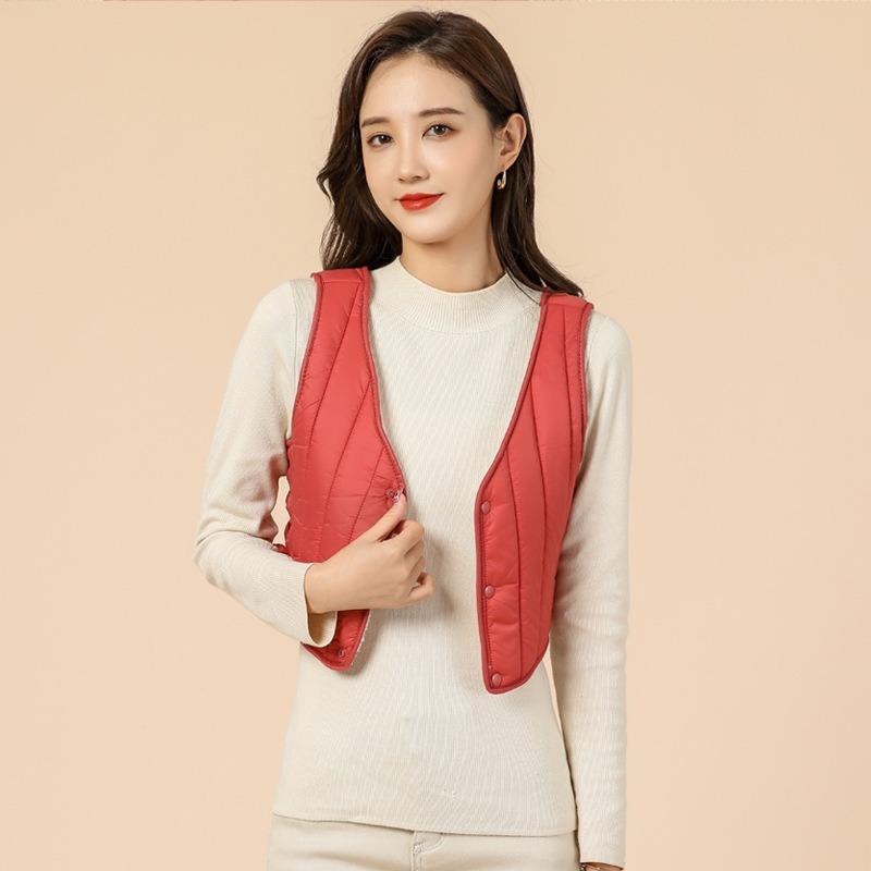 

Женский хлопковый жилет, маленькая майка на бретелях, бархат с хлопковой набивкой, маленькая подкладка для жилета, терможилет 5XL (within 80kg)