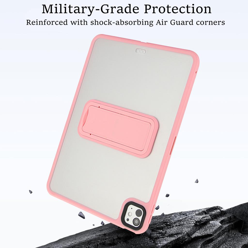 For iPad Pro 13 (2024) Case with Kickstand TPU+PC Skin-Touch Tablet Cover