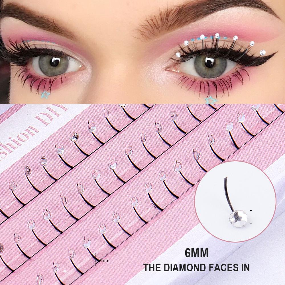 

Одиночный пучок стразовых сказочных волос, Одиночные банкетные накладные ресницы для выступления, Ресницы преувеличенного стиля