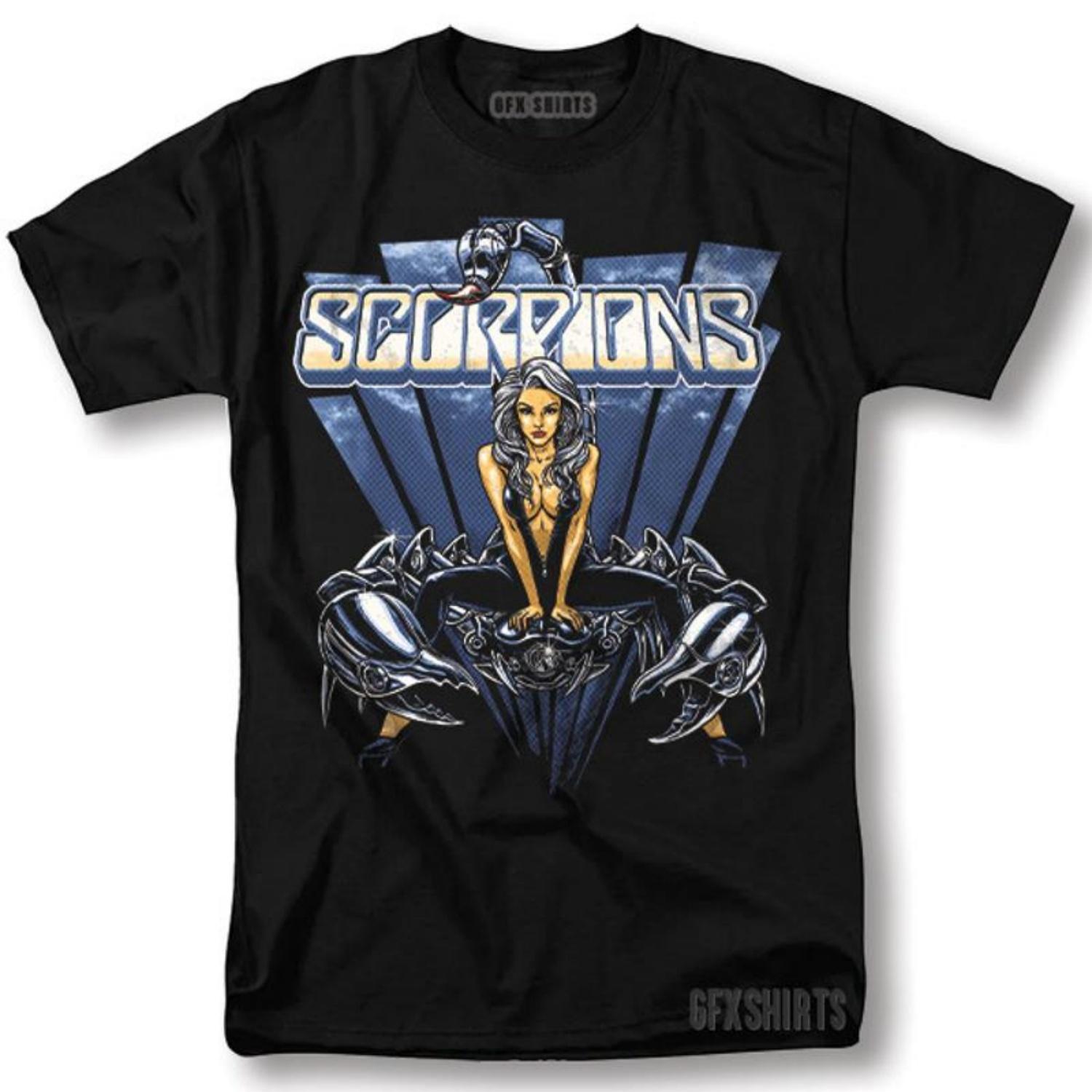 Футболка Scorpions Концертный Тур Рок Винтажный Графический Дизайн S чёрный