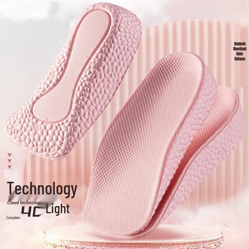 Unisex 7-Point Arch Support Invisible Height-Increasing Sweat-Wicking Insoles for Flat Feet