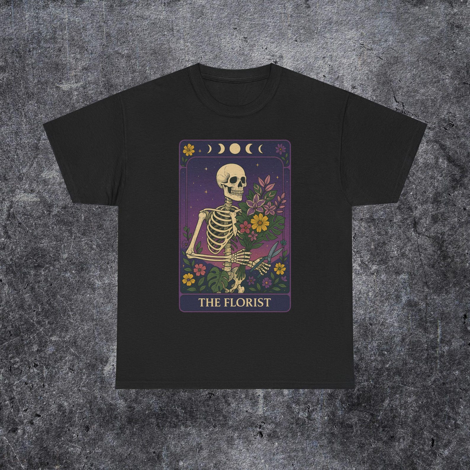 Florist Tarot Card Tee, Funny Gift Shirt, Mom Tarot Lover, Halloween Tee, Flower Shop Shirt M