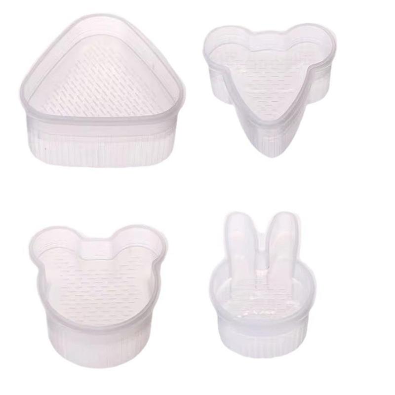 1PCS Triangular Plastic Sushi Rice Ball Maker Mould Onigiri Mold Set Kitchen Gadgets Stuff Transparent Bento Accessories