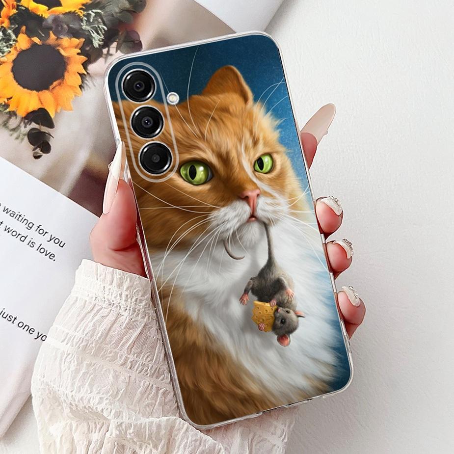 For Samsung Galaxy A17 5G Case SM-A176B Cute Cat Painted Cover 6.7'' Soft Silicone Case For Samsung A17 A 17 GalaxyA17 5G Fundas