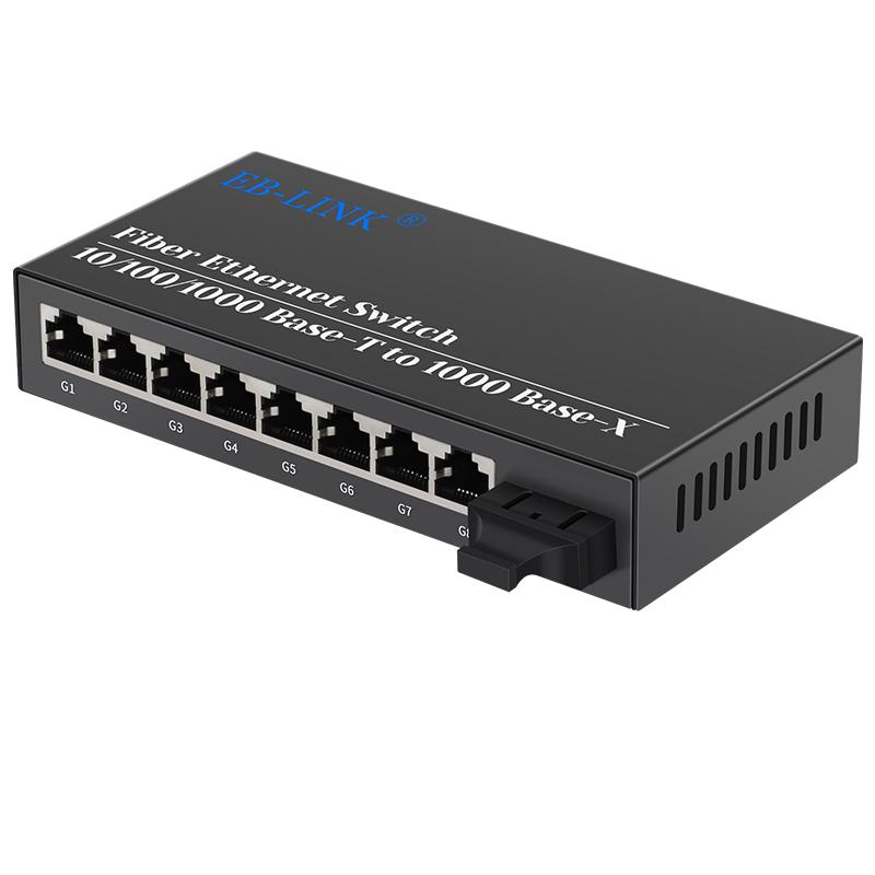 EB-LINK Gigabit Fiber Optic Transceiver Media Converter SC Interface