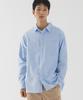 PIANER Solid Oversized Oxford Shirt (Sky Blue)
